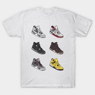 AJ 4 Retro Sneaker Collection T-Shirt